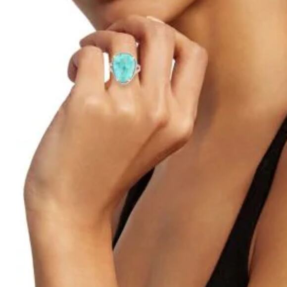 EFFY ENY Women's Sterling Silver & Turquoise Ring 7 NWT - Picture 8 of 9